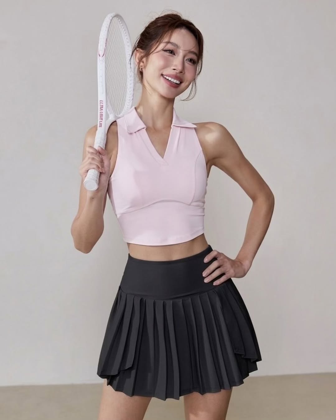 Hightwaist Rok Pendek Tennis Padel QP-001 1