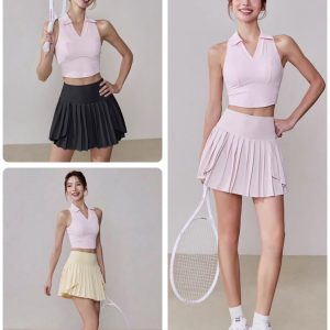 Hightwaist Rok Pendek Tennis Padel QP-001 2