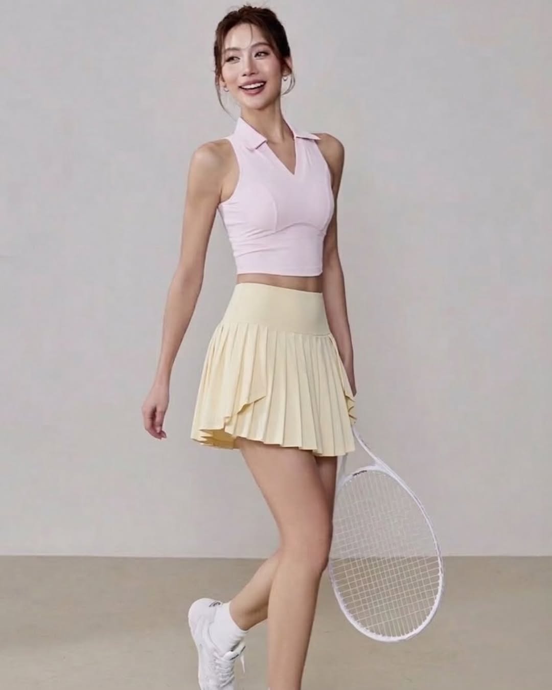 Hightwaist Rok Pendek Tennis Padel QP-001 4