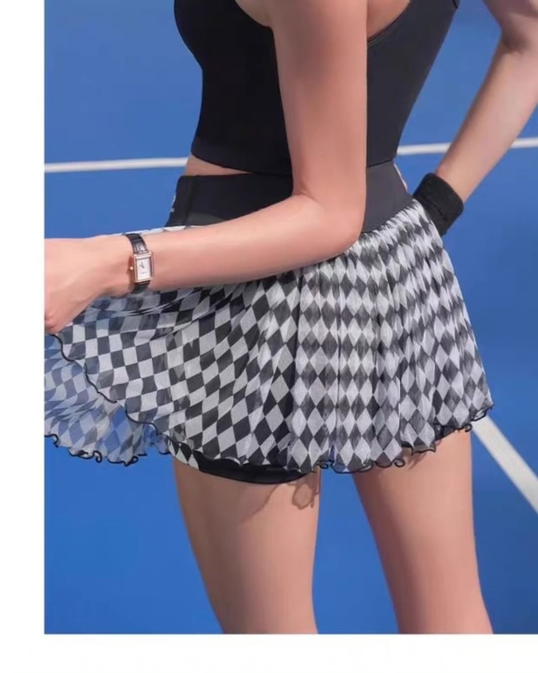 Hightwaist Rok Pendek Tennis Padel QP-002 2