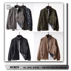 Jaket pria katun bolak balik X001