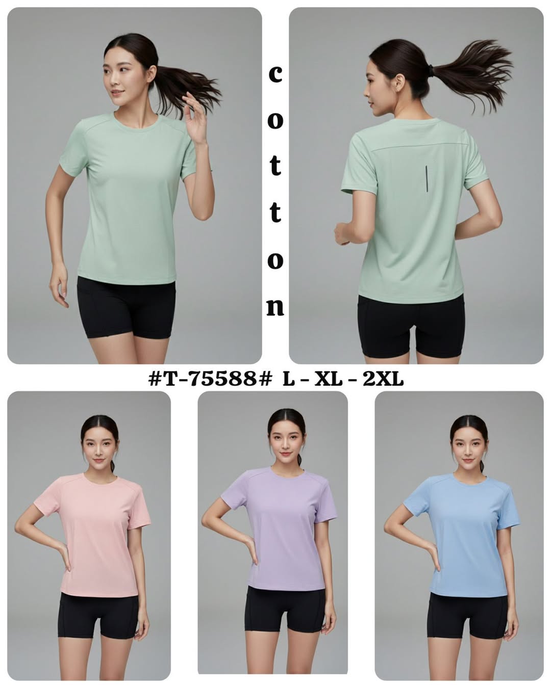 Kaos Sport Wanita Cotton T 75588
