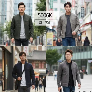 Jaket pria bahan katun bolak balik 5006 K