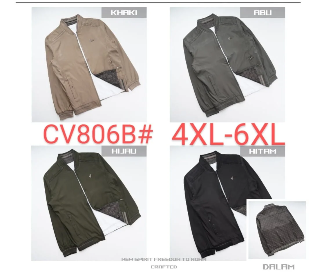 Jaket pria bahan kanvas bolak balik CV806