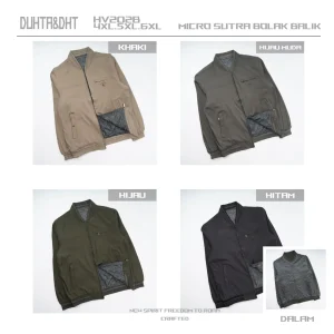 Jaket pria bahan katun bolak balik HV202 B