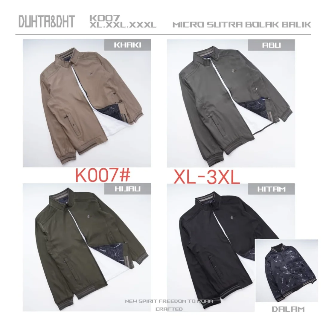Jaket pria bahan kanvas K007