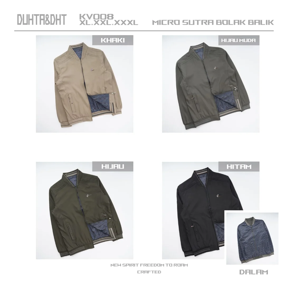 Jaket pria bahan katun KV008