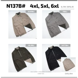 Jaket pria bahan katun bolak balik N137.B