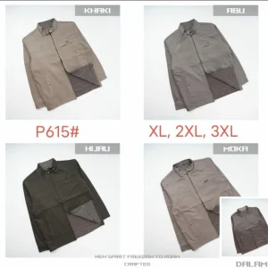Jaket pria bahan katun bolak balik P615