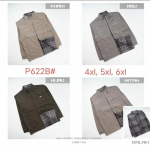 Jaket pria bahan katun bolak balik P622B