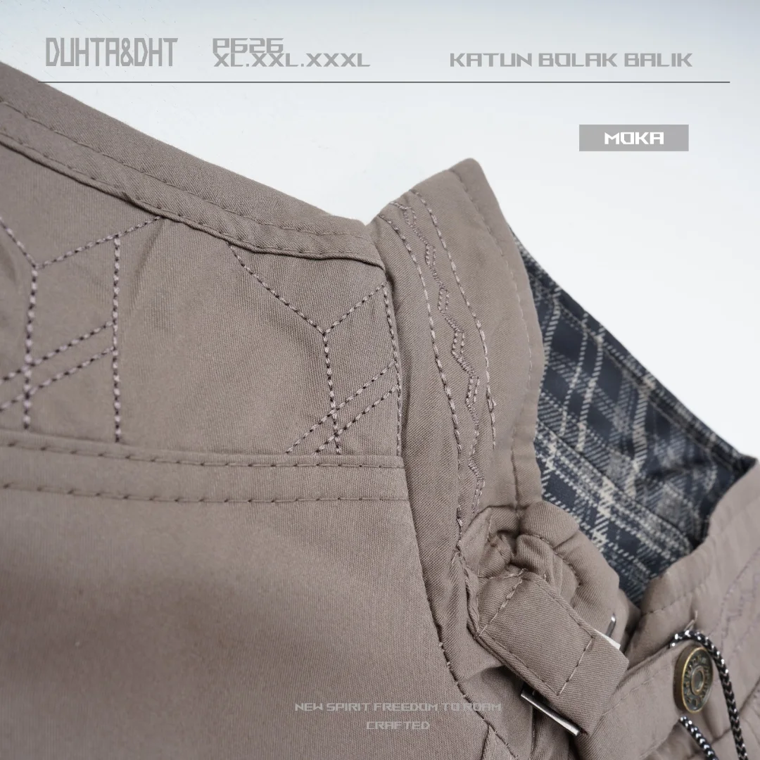 Jaket pria bahan katun bolak balik P626