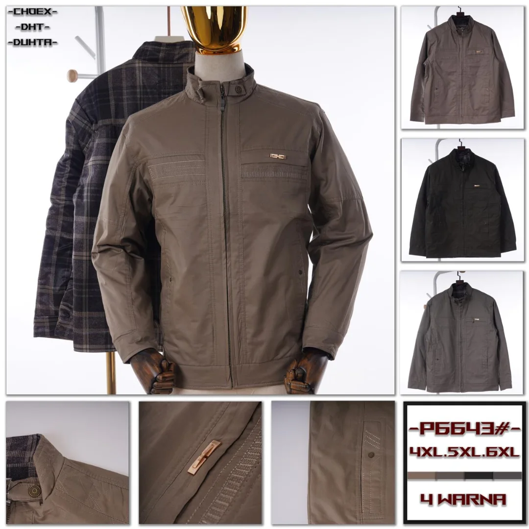 Jaket pria kanvas bolak balik P6643