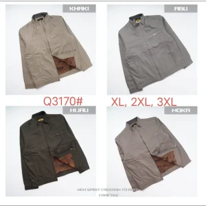 Jaket pria bahan katun dalam bludru Q3170