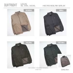 Jaket pria bahan katun bolak balik W 515