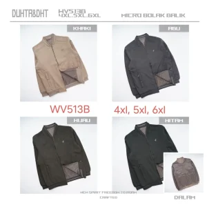 Jaket pria bahan katun bolak balik WV513B