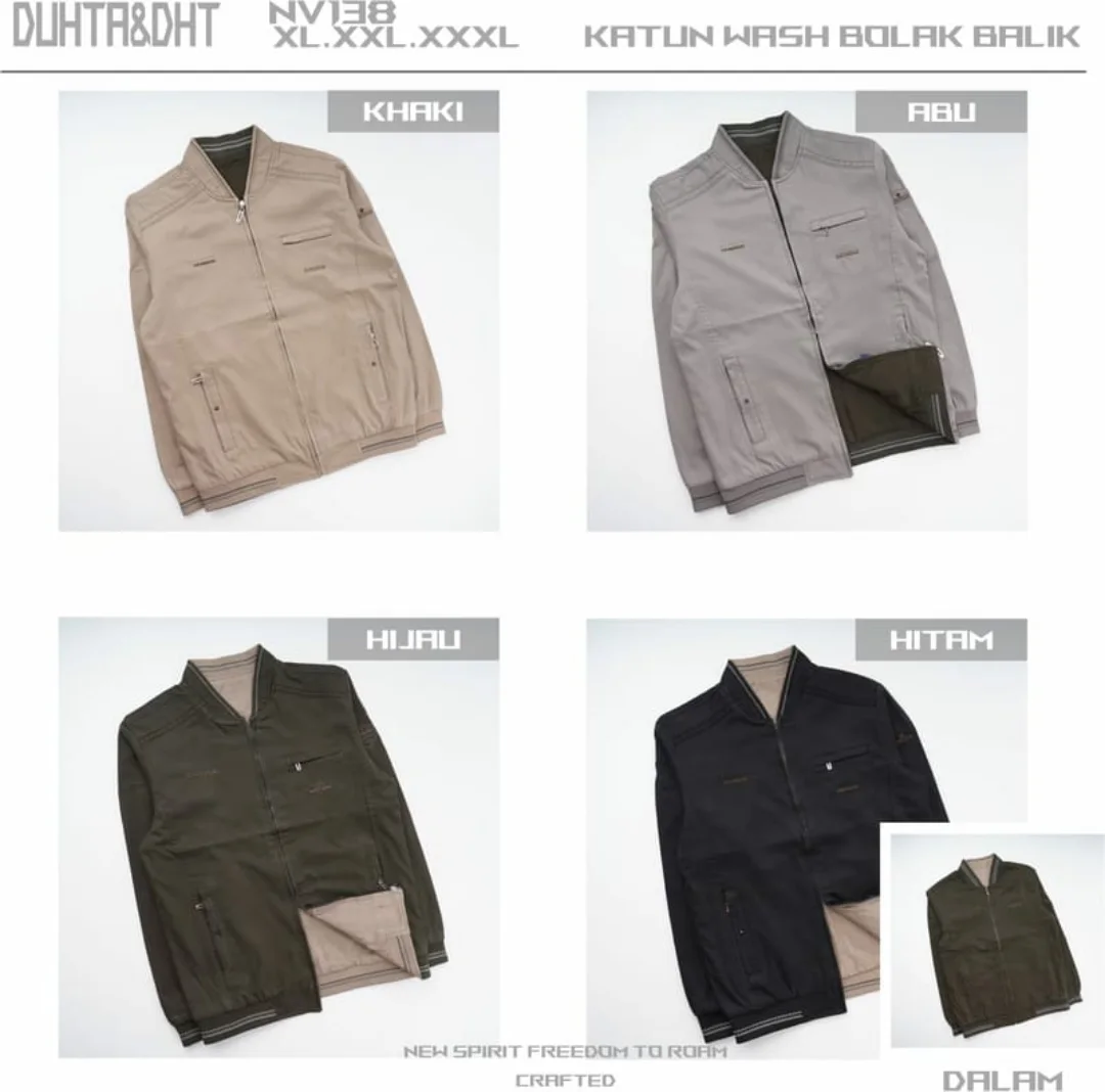 Jaket pria bahan katun NV138