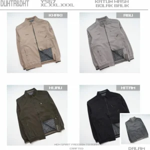 Jaket pria bahan katun Y567
