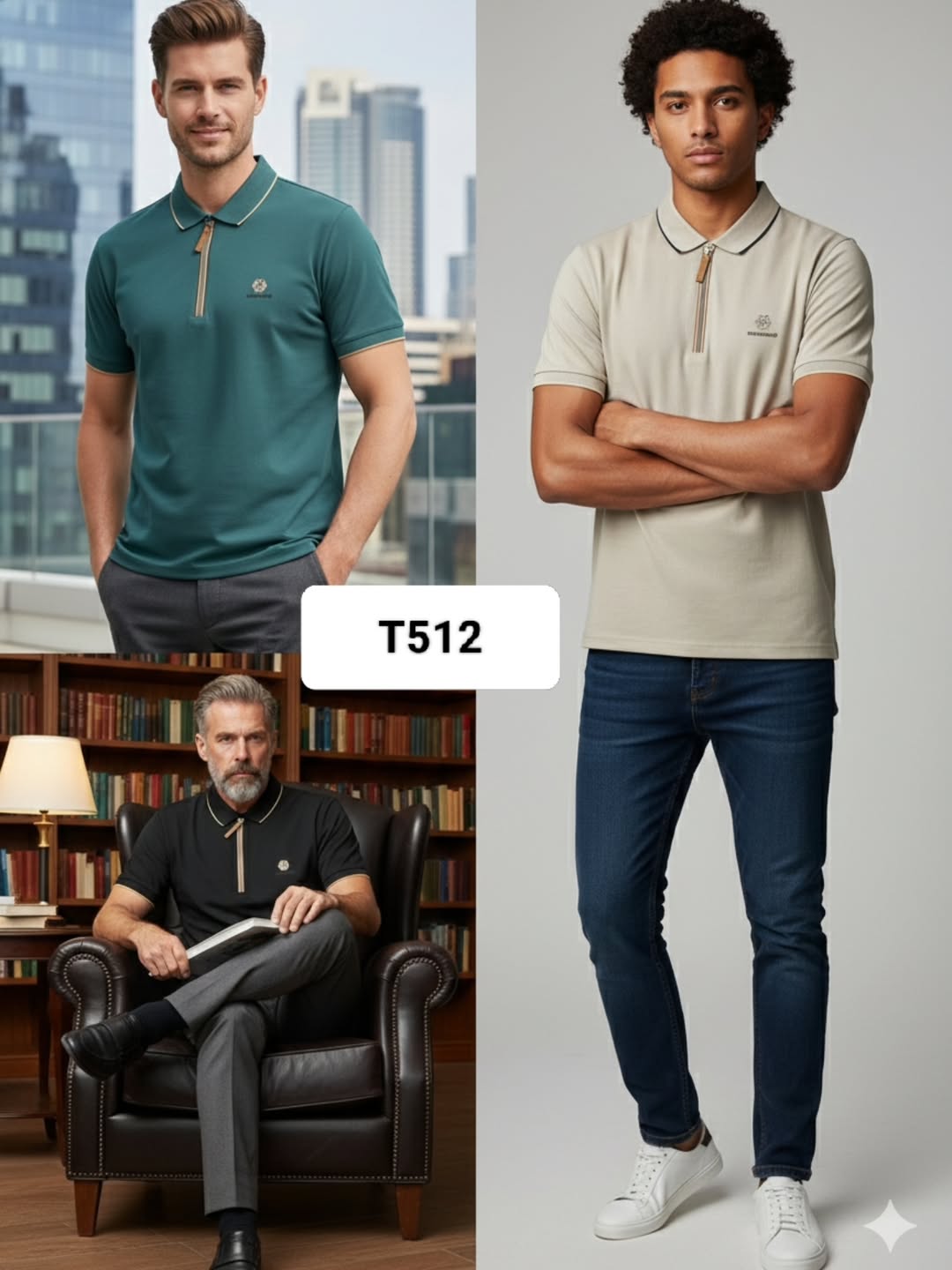 Kaos Pria Kerah T512