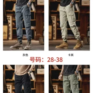 Celana pria cargo bahan street kaki joger 7615