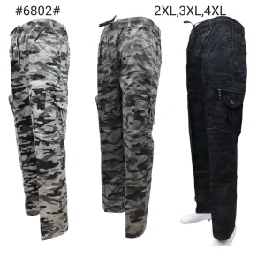 Celana pria karet bahan katun wos jumbo 6802