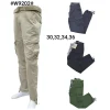 Celana pria kargo bahan kanvas stret kaki srut W9202
