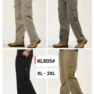 Celana pria katun pinggang karet KL805