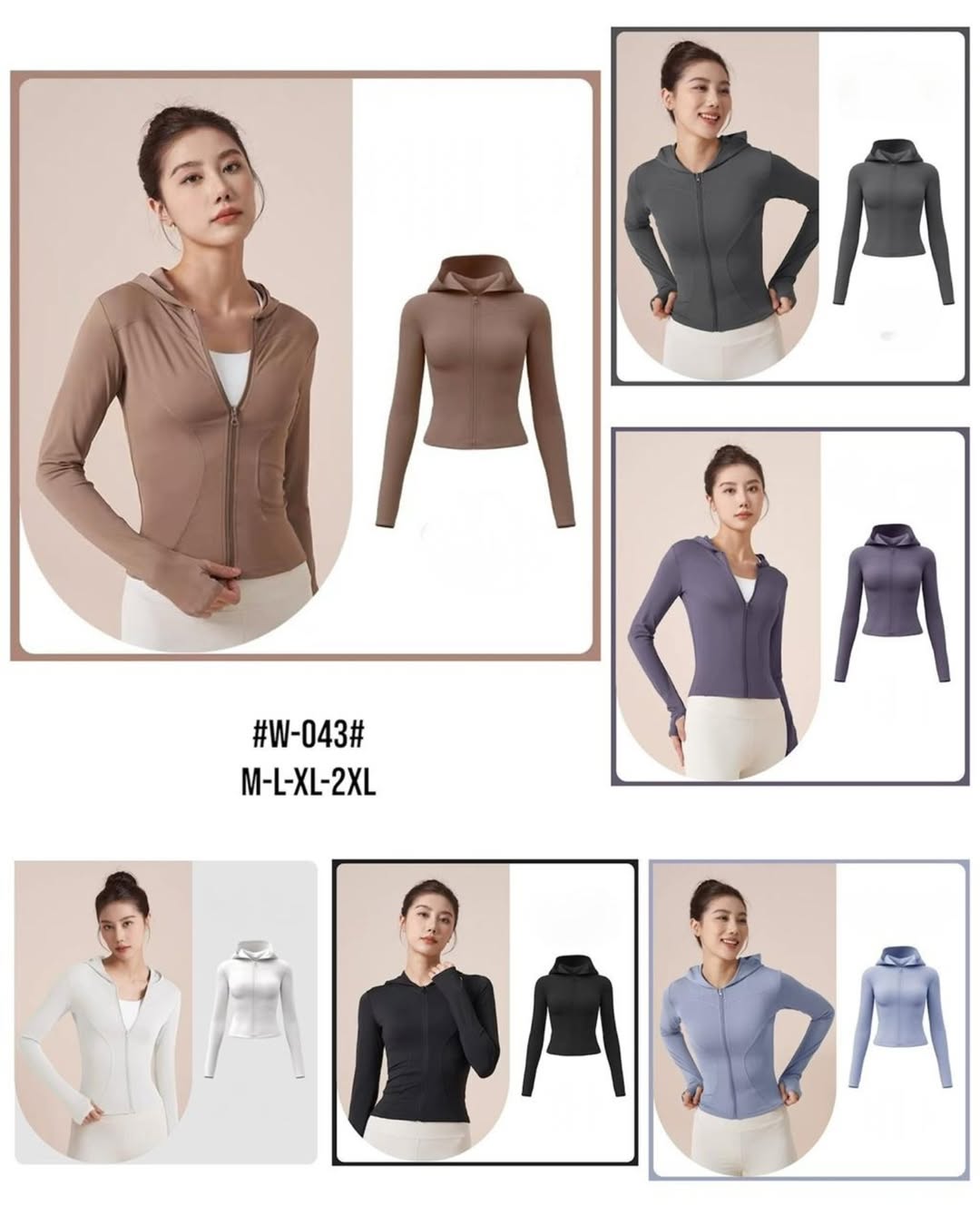 Jaket Sport Cewek Body Slim W-043