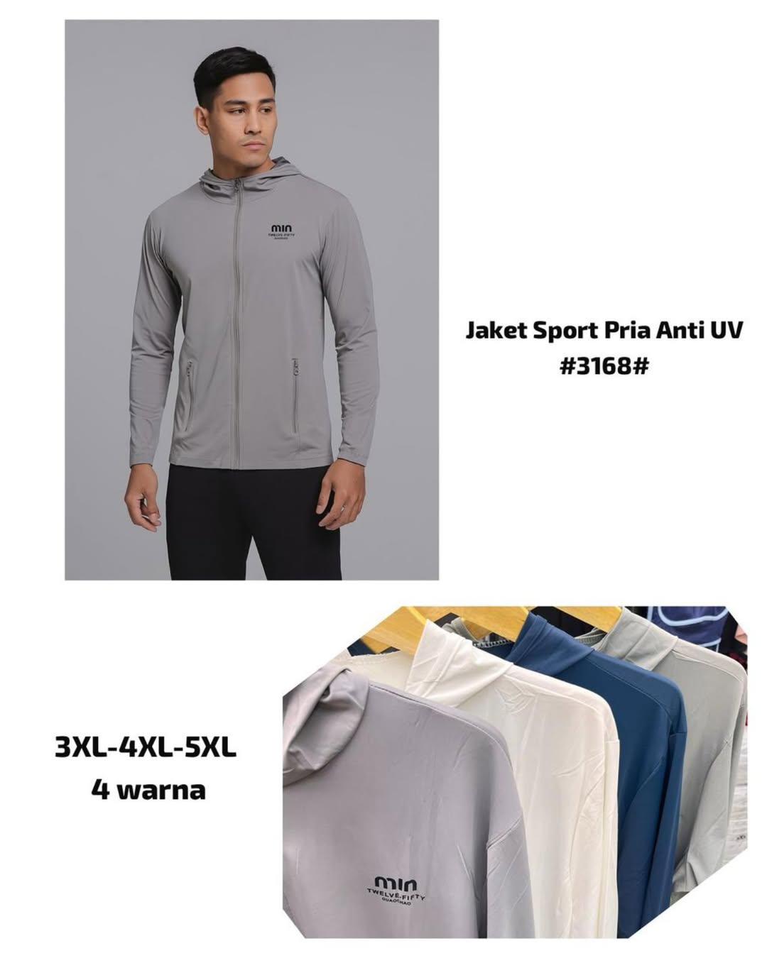 Jaket Sport Pria Anti UV 3168