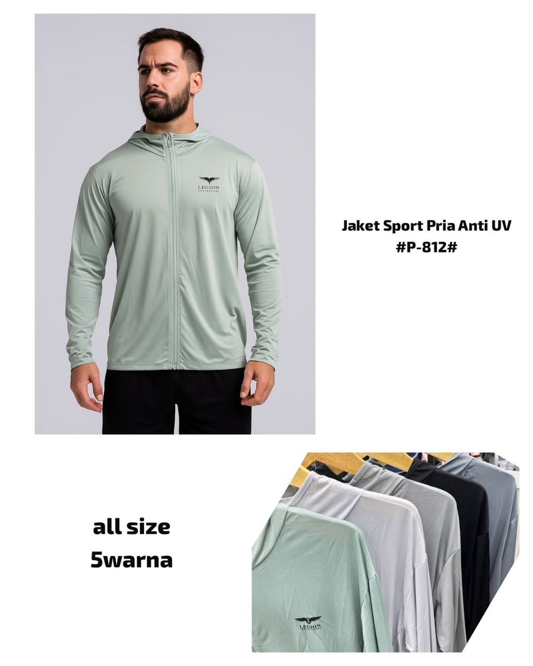 Jaket Sport Pria Anti UV P-812