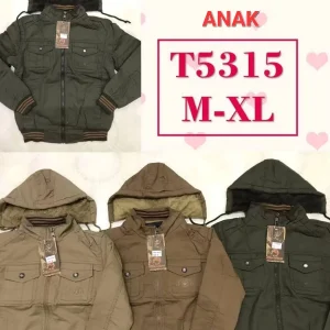 Jaket anak bahan Kanvas dalam bulu T5315