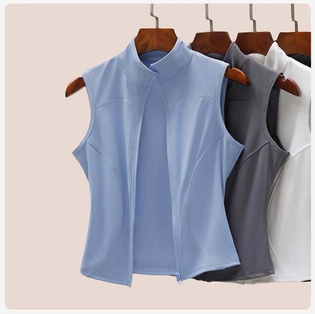 Kaos Ziper Singlet Sport Cewek Body Slim-041