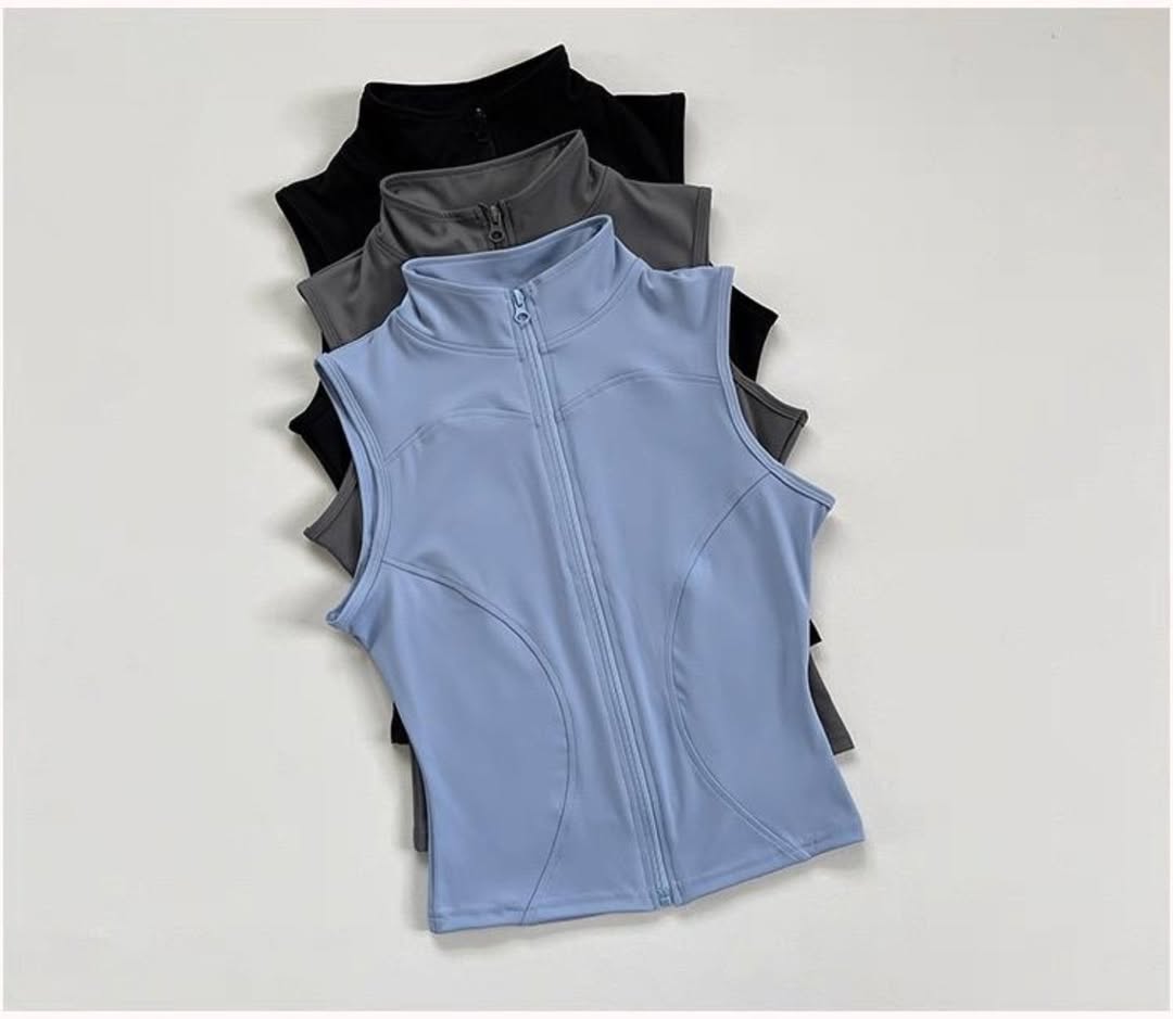 Kaos Ziper Singlet Sport Cewek Body Slim-041