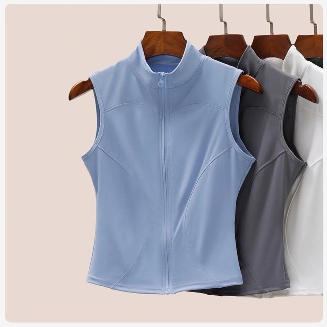 Kaos Ziper Singlet Sport Cewek Body Slim-041