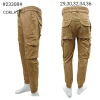 Celana pria Kargo joger bahan kanvas stret khusus warna coklat 23308