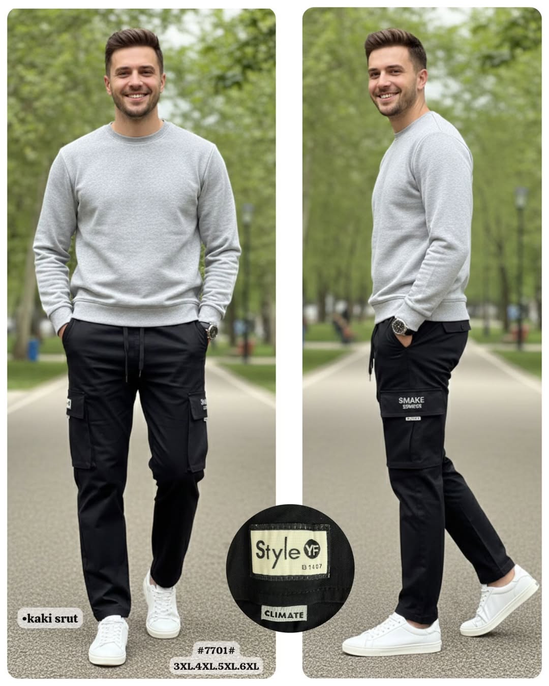 Panjang Kargo Casual Kaki Srut 7701