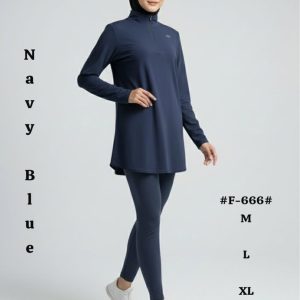 SET Sporty Muslim Women F666-Navy Blue