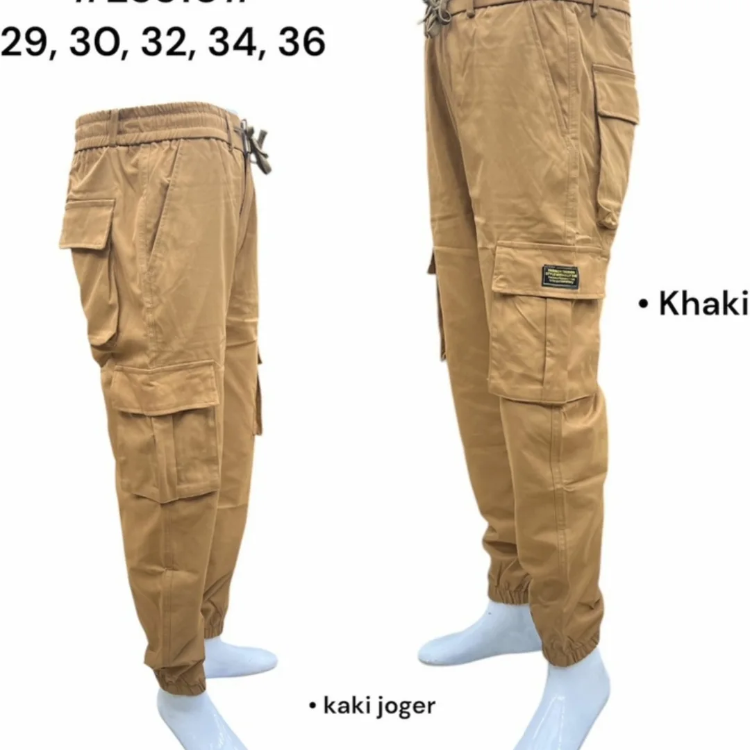 Celana pria bahan kanvas 656 js-0215 - Gambar 3