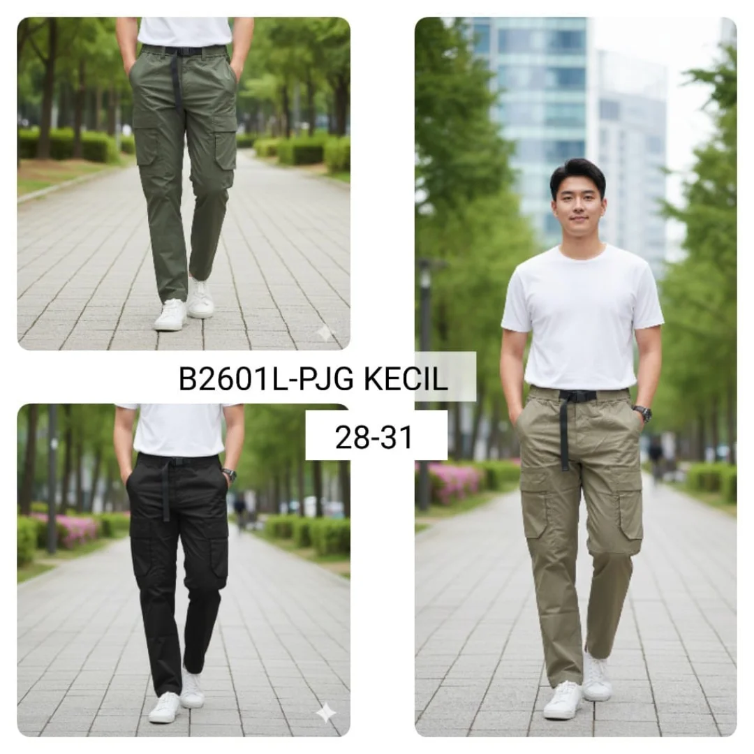 Celana pria bahan parasut B2605L B2601L B2602L - Gambar 2