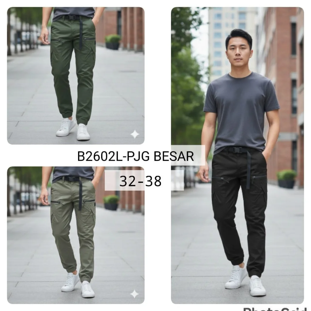 Celana pria bahan parasut B2605L B2601L B2602L - Gambar 4