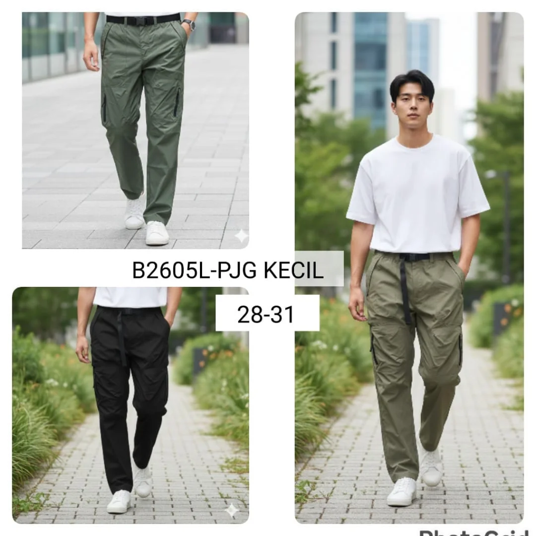Celana pria bahan parasut B2605L B2601L B2602L - Gambar 5