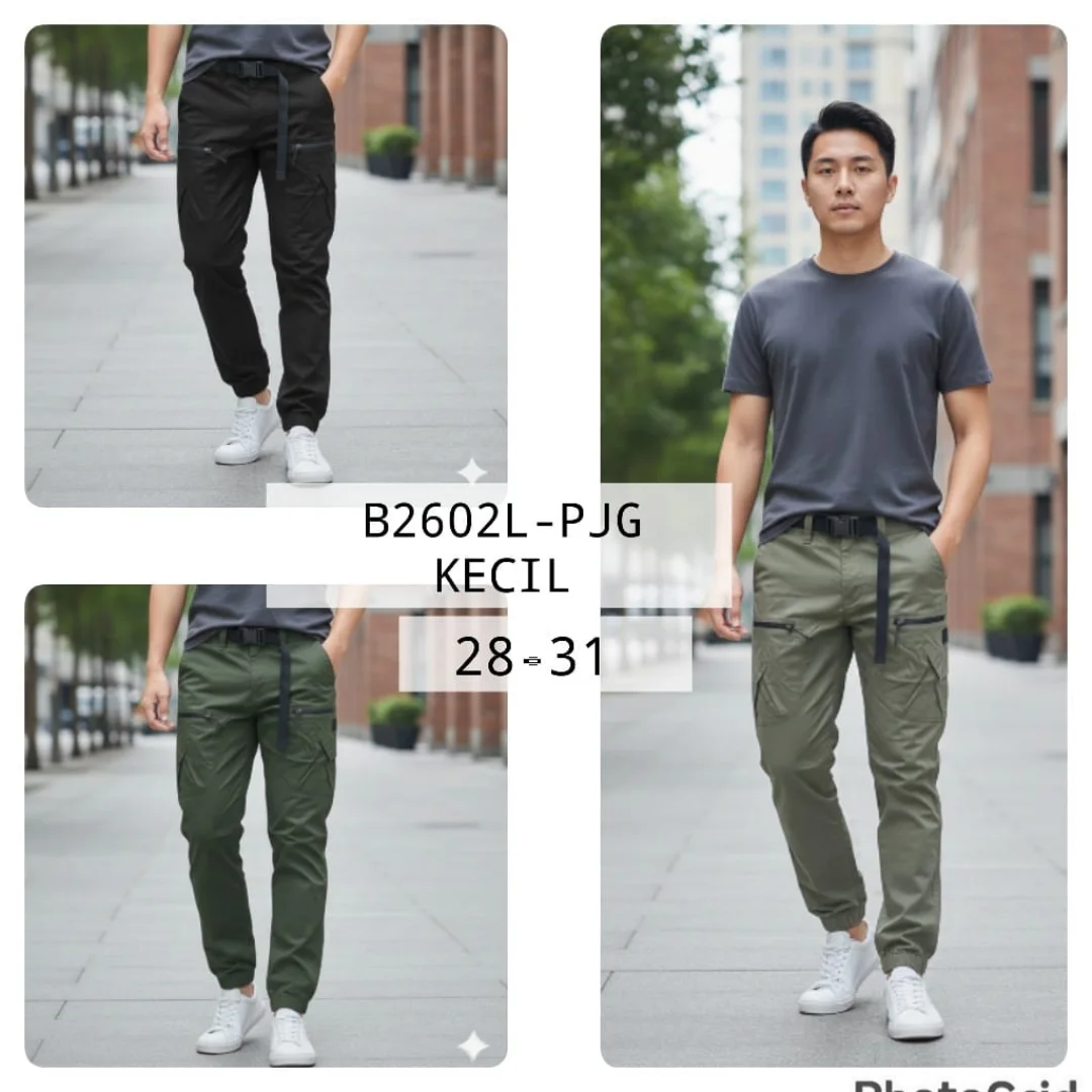 Celana pria bahan parasut B2605L B2601L B2602L - Gambar 6