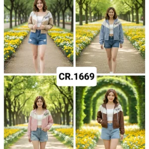 Jaket wanita bahan katun CROP 1669