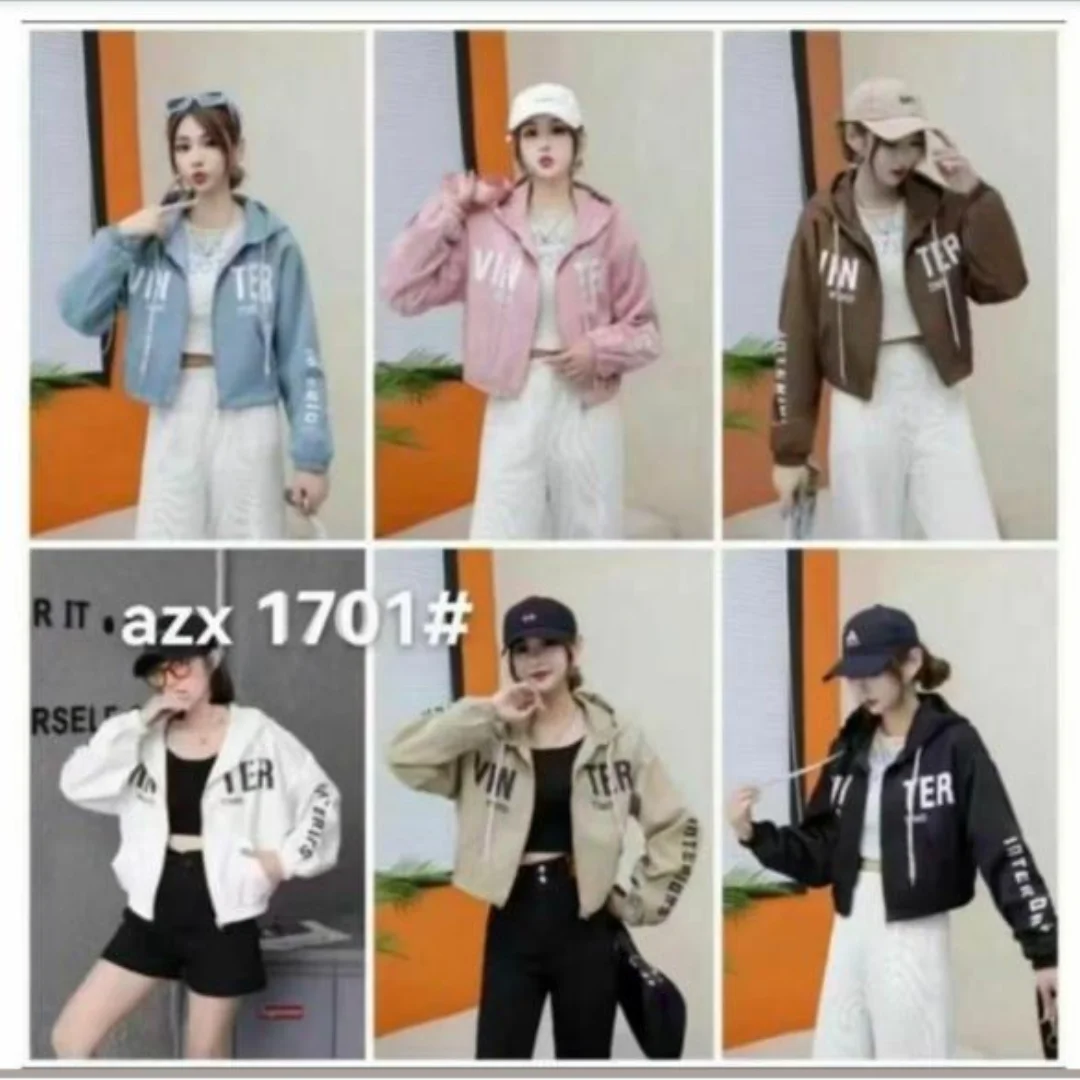 Jaket wanita bahan katun CROP 1701