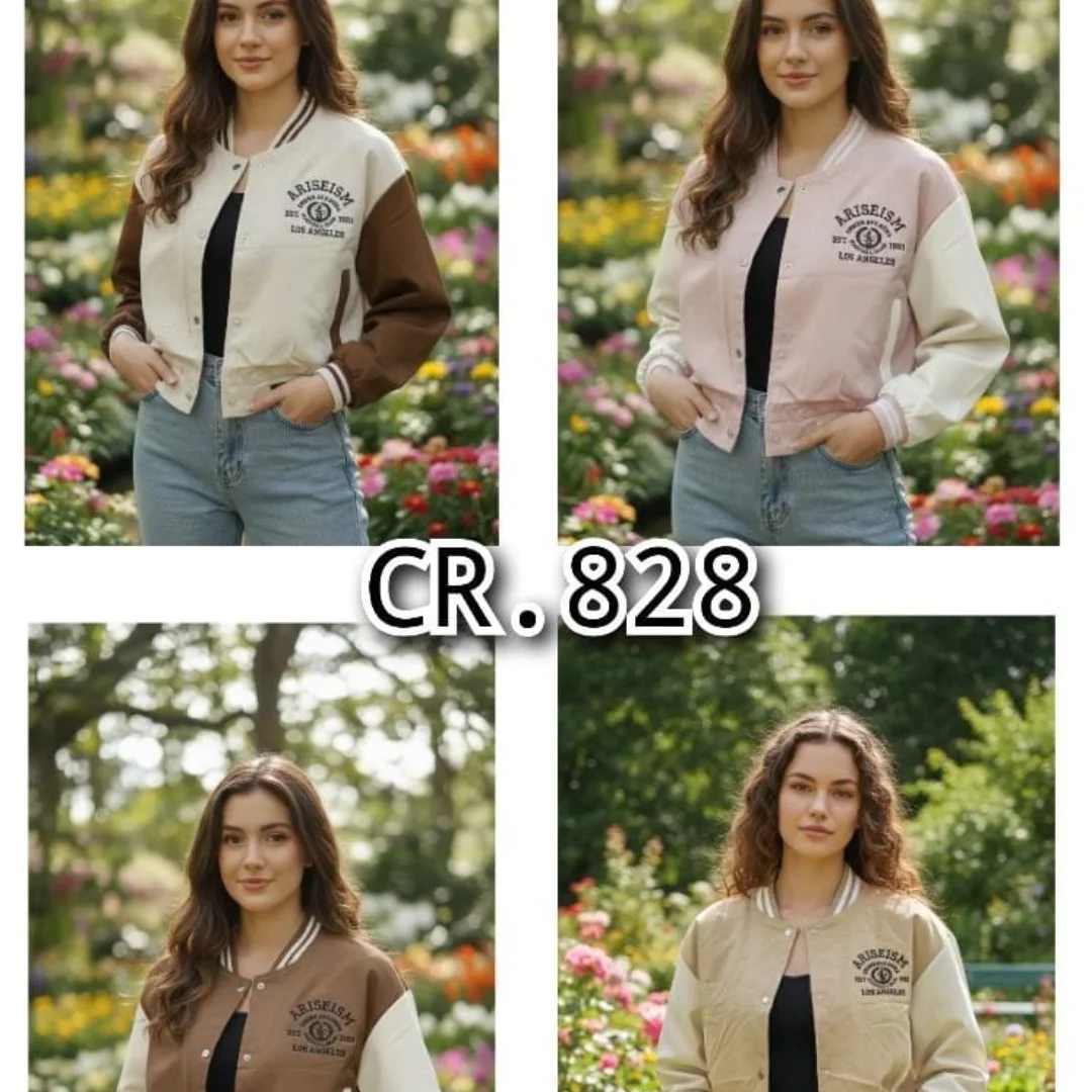 Jaket wanita bahan katun CROP 828