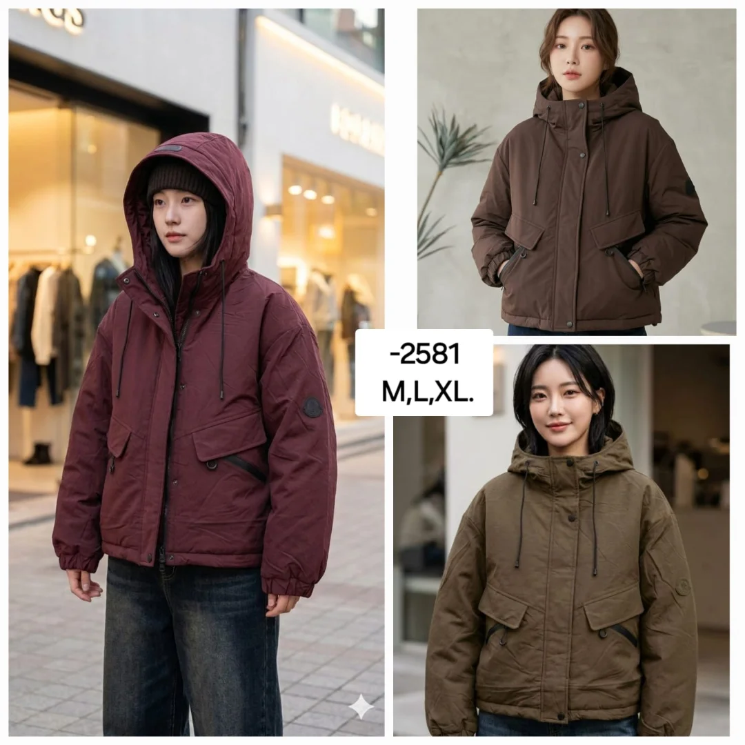 Jaket wanita bahan kanvas dalam parasut 2581