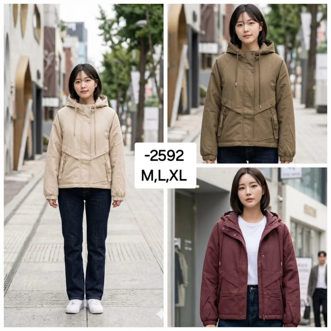 Jaket wanita kanvas dalam bulu 2592