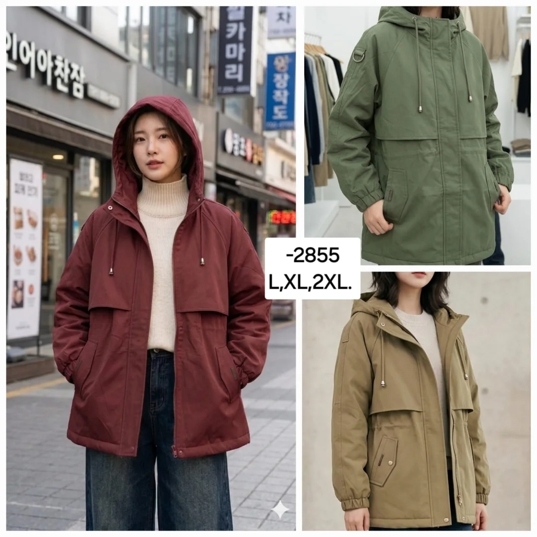 Jaket wanita kanvas dalam bulu 2855