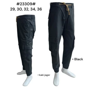 Celana pria kanvas khusus warna 23309 Hitam