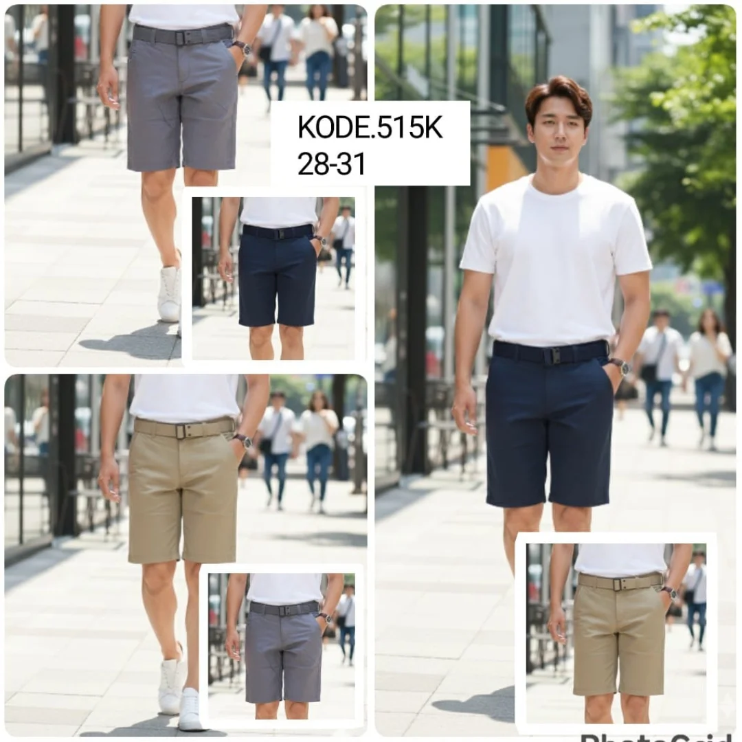 Celana pria bahan kanvas bolak balik 515K 515JB - Gambar 2