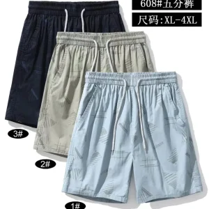 Celana pria bahan katun import motif M-608
